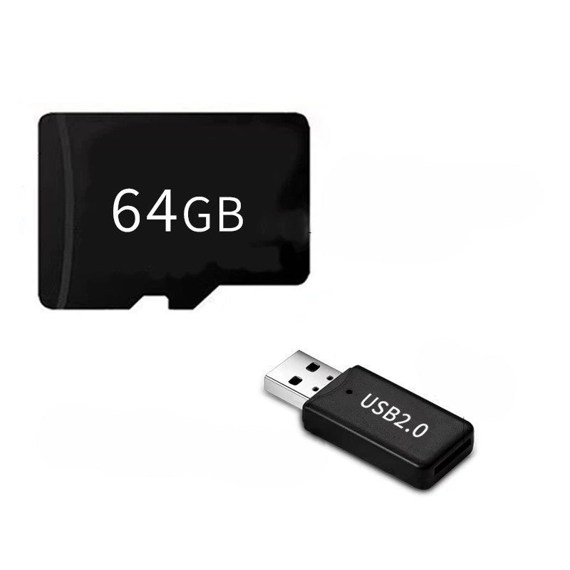 64 GB micro sd atminties kortelė su USB adapteriu