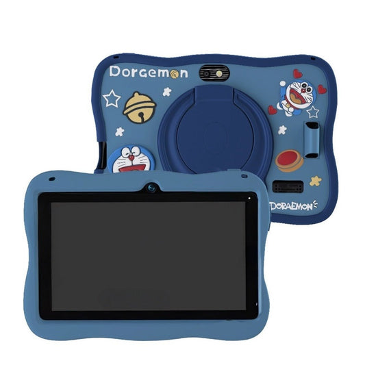 Doraemon C8 planšetinis kompiuteris vaikams su 7 colių ekranu, Android 12 sistema, 3 GB RAM, 64 GB atmintimi, 2 MP priekinė ir 8 MP galinė kameromis, 6000 mAh baterija bei apsauginiu silikoniniu dėklu nuo smūgių.